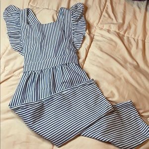 New Ruffle Sleeve Cross back jumper